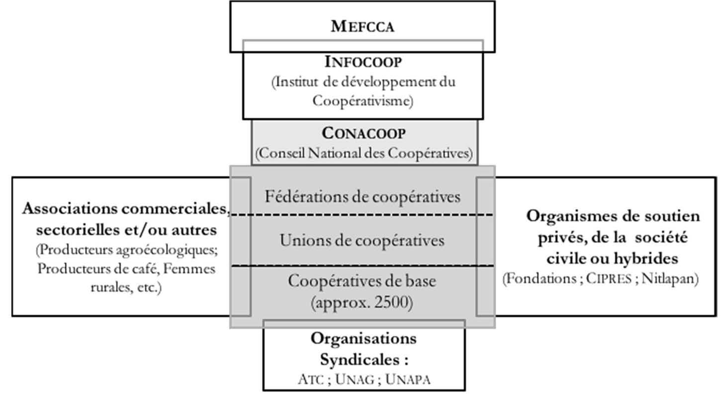 Figure 1 : Structure du système coopératif paysan au Nicaragua