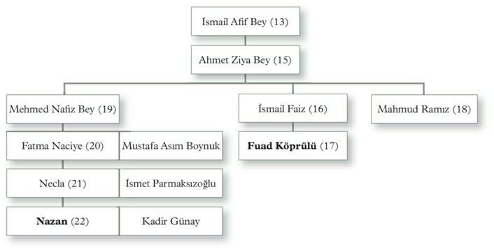 Les liens de parenté entre Fuad Köprülü et l’épouse de Kadir Günay